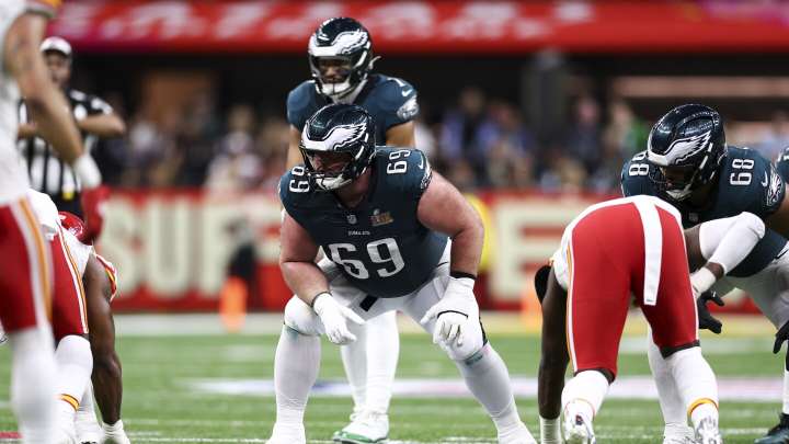 Landon Dickerson fully participates in practice, Tanner McKee remains out