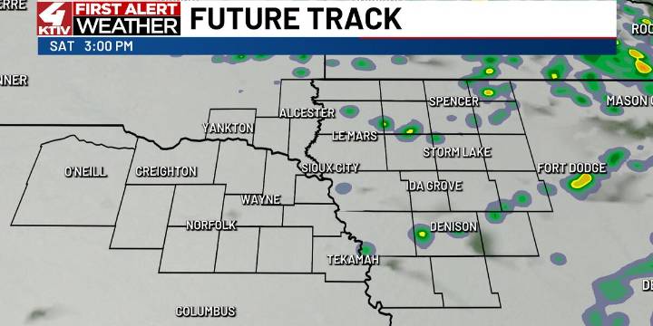 Smaller chances of rain over the weekend as warmer air starts to move back in