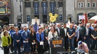 'Jimmy Kimmel Live' Hollywood Rally Urges Disney Don't Bow to Trump