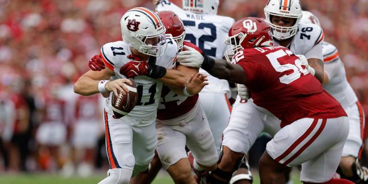 Auburn falls 24-17 to Oklahoma in SEC opener