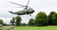 Donald Trump visit to UK: President forced to switch helicopters