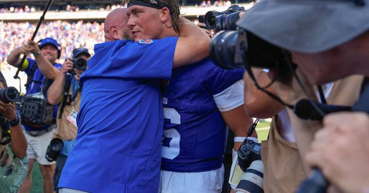 Dart's impressive debut leads Giants to 1st win over Chargers, but await word on Nabers' injury