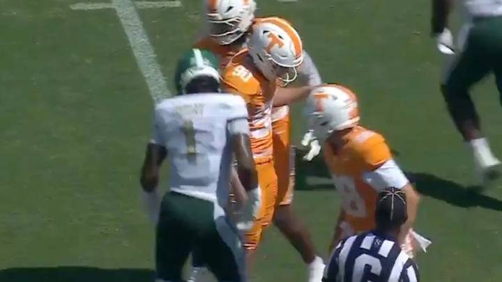 'Just stupid' - ESPN announcer slams UAB defender for dirty stomp on Tennessee kicker's foot after extra