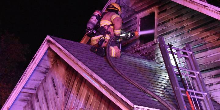 Dog alerts owner to house fire in rural Washington County