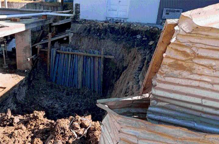Se derrumbo la obra de un templo en Chajarí y una mujer resultó herida