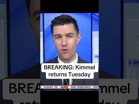 BREAKING: Kimmel returns Tuesday