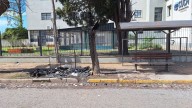 Incendio de un contenedor frente al CUCH