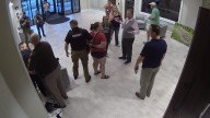 Newly obtained surveillance footage shows Beckwith town hall arrests
