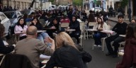 Docentes de la UBA realizaron clases públicas antes de la marcha contra el veto a la ley de financiamiento universitario