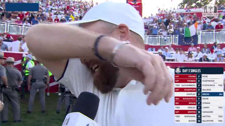 Shane Lowry bursts into tears after 'hardest couple of hours of my life' as Europe WIN Ryder Cup