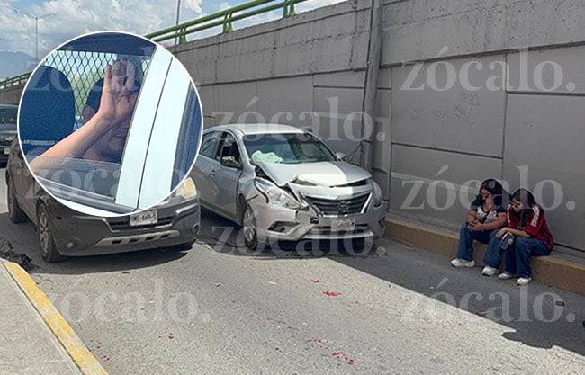 Familia se salva de milagro tras choque provocado por conductor ebrio en el periférico LEA