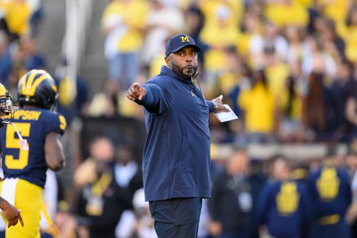 UM’s Sherrone Moore setting emotions aside in Oklahoma return: ‘It’s about our players’