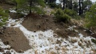 Primera granizada de otoño en Sierra Espuña