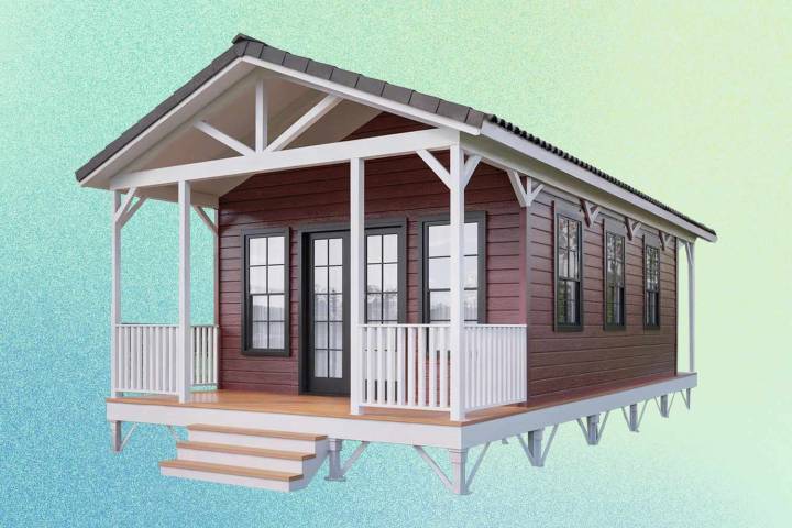 This Amazon Tiny House Has a Cute Covered Front Porch