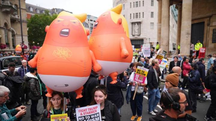Protests, projections and programs: How Britons are showing their displeasure at Trump’s visit