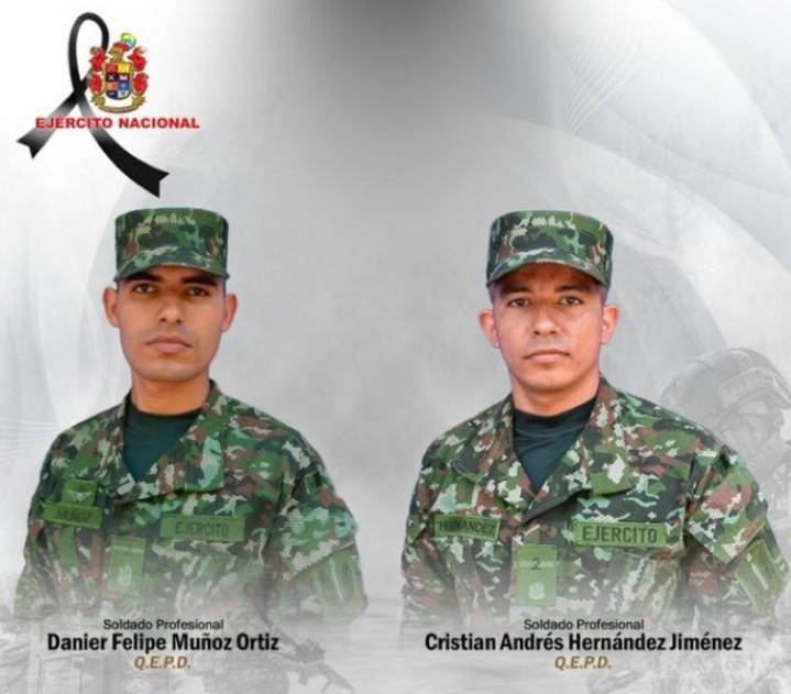 La guerrilla del ELN asesinó a tres soldados colombianos durante combates