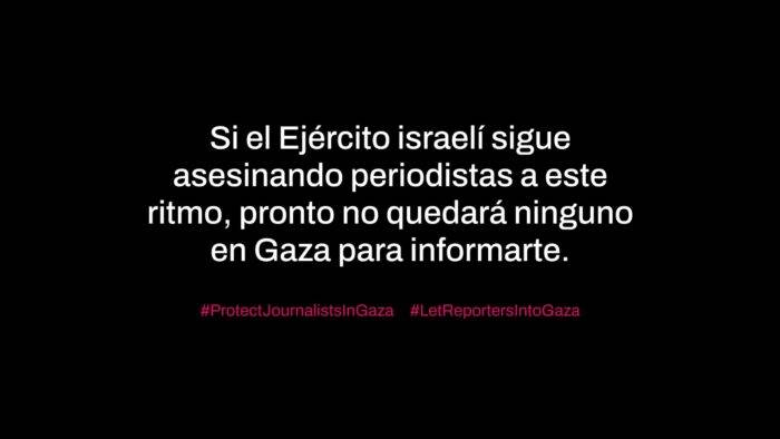Organizaciones internacionales exigen protección para periodistas palestinos en Gaza