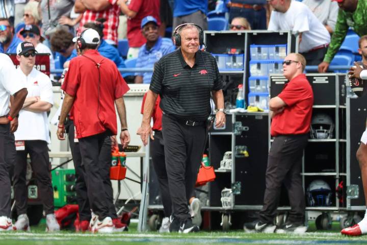 Arkansas fires Sam Pittman, names Bobby Petrino interim coach after loss to Notre Dame