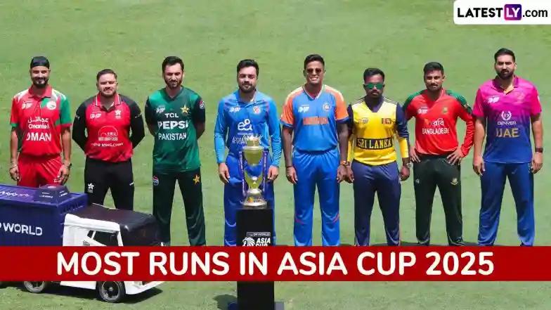 Cricket Most Runs in Asia Cup 2025: Saif Hassan Stays Second, Shaibzada Farhan Retains Third Rank Despite Scoring Low Runs in PAK vs BAN Super 4 Clash