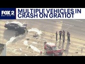 Live: Multi-vehicle crash aftermath at Gratiot