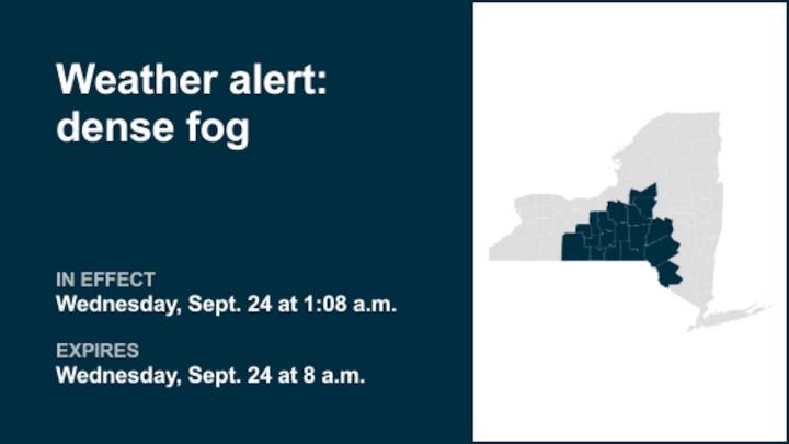 NY weather: Weather alert for dense fog in New York until Wednesday morning