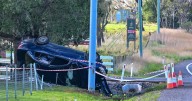 Calala Lane crash leaves a woman hospitalised, power out