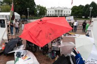 A decades-long peace vigil outside the White House is dismantled after Trump's order