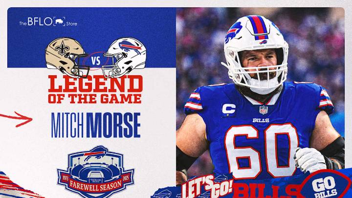Mitch Morse announced as Legend of the Game for Bills vs. Saints
