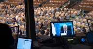 'Palestinians will not leave,' their president tells world leaders at UN in defiant, virtual speech