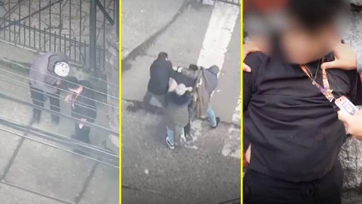 Auxiliar traficaba "droga zombie" afuera del Hospital de Temuco: Video muestra el momento de su detención
