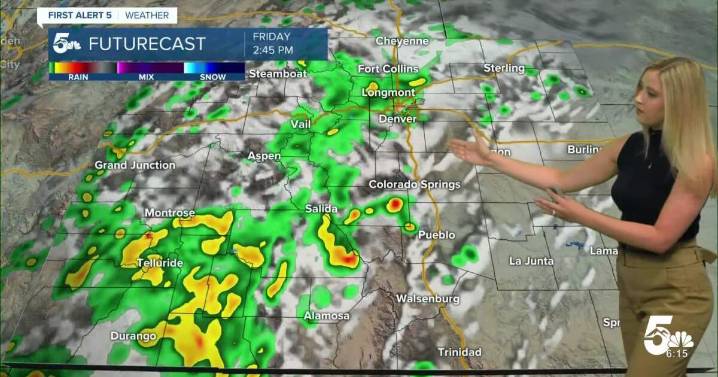 All day mountain rain, plus late-day storms in the plains on Friday