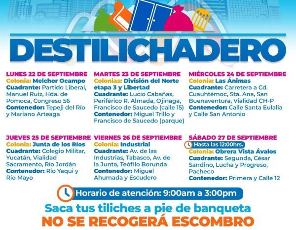 Llevarán Destilichadero a 7 colonias la próxima semana