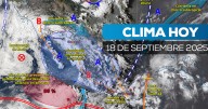 Monzón mexicano y ciclón "Mario" provocarán lluvias intensas hoy 18 de septiembre
