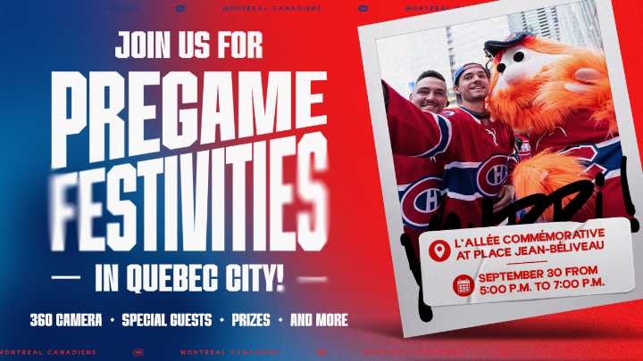 Canadiens announce pregame activities and open practices in Quebec City