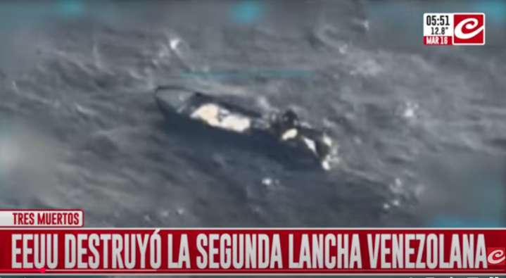(VIDEO)  EEUU destruyó la segunda lancha venezolana
