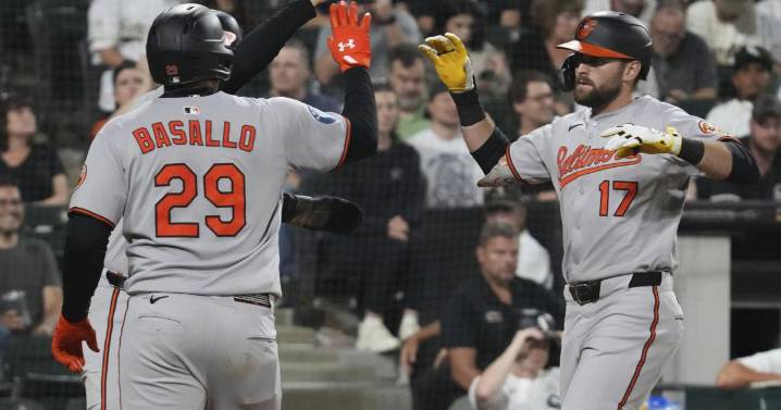 Cowser hits 3-run homer and Orioles hand White Sox their 4th straight loss, 4