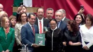 Entrega Rosa Icela primer informe de Sheinbaum al Congreso