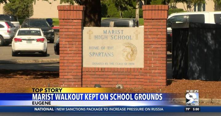 Marist high school walkout kept on school grounds