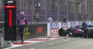 Franco Colapinto chocó en la clasificación del GP de Azerbaiyán: así fue el fuerte golpe que lo dejó fuera de la Q2