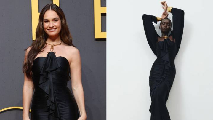 Lily James Brings Balmain Resort 2026 to Life at 'Swiped' Premiere