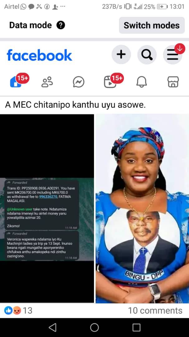 DPP Shadow MP Veronica Ndalama rocked in handouts scandal during campaign trail
