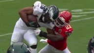 Saquon Barkley handed huge fine by NFL for ‘rough’ play in Eagles win at Chiefs with Travis Kelce also punished