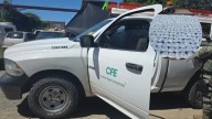 Decomisan camioneta clonada de CFE con droga en El Fuerte