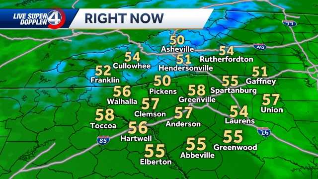 South Carolina: Sunny and cooler