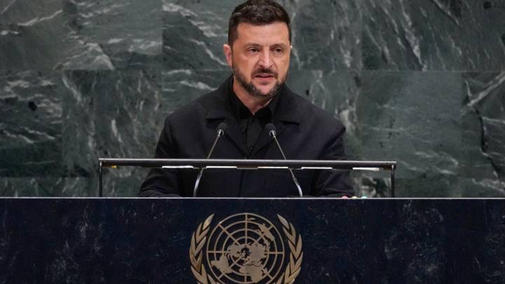 Weapons decide who survives, Zelenskyy tells the UN General Assembly