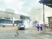 Incendio en termoeléctrica