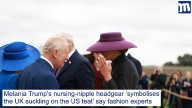Hat resembling big purple nipple represents Special Relationship