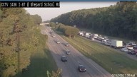 US-64 westbound lanes reopen near Lizard Lick Road after crash