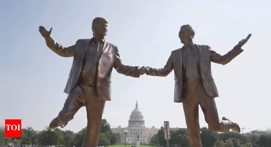 Trump and Epstein statue holding hands appears in Washington DC; How the internet 'celebrated' their ‘long