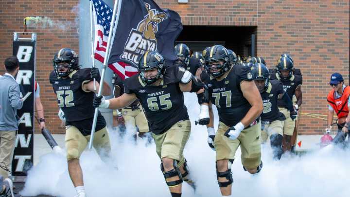 Photos of Bryant football vs. Bentley Sept. 13, 2025 at Beirne Stadium